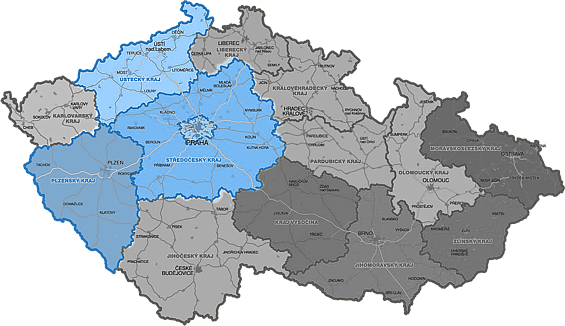 Topenářství Fišer Chomutov - mapa působnosti